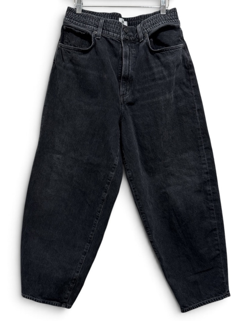 Agolde Women's Relaxed Black Denim Jeans #711